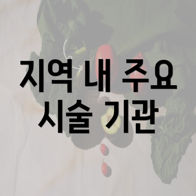 지역 내 주요 시술 기관