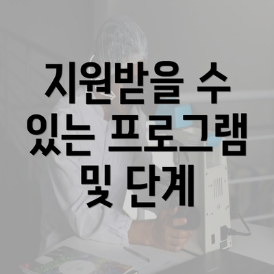 지원받을 수 있는 프로그램 및 단계