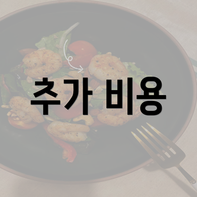 추가 비용