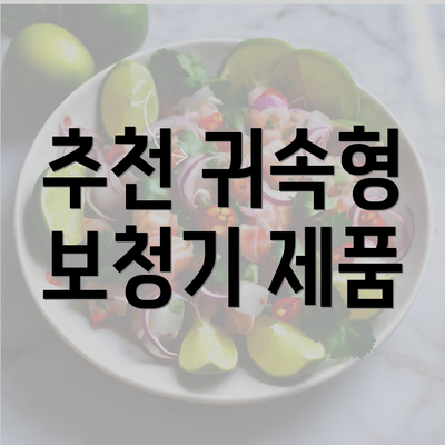 추천 귀속형 보청기 제품