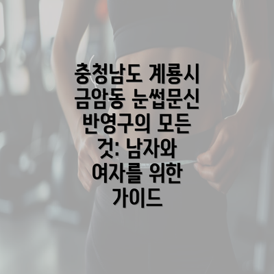 충청남도 계룡시 금암동 눈썹문신 반영구의 모든 것: 남자와 여자를 위한 가이드