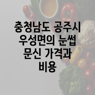 충청남도 공주시 우성면의 눈썹 문신 가격과 비용