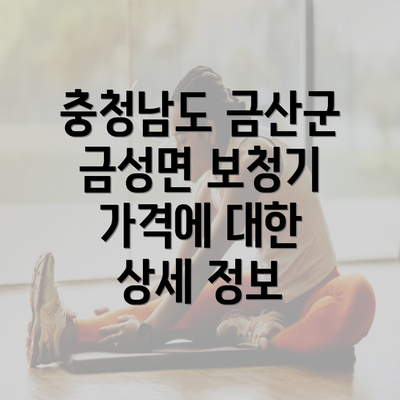 충청남도 금산군 금성면 보청기 가격에 대한 상세 정보