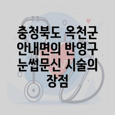 충청북도 옥천군 안내면의 반영구 눈썹문신 시술의 장점