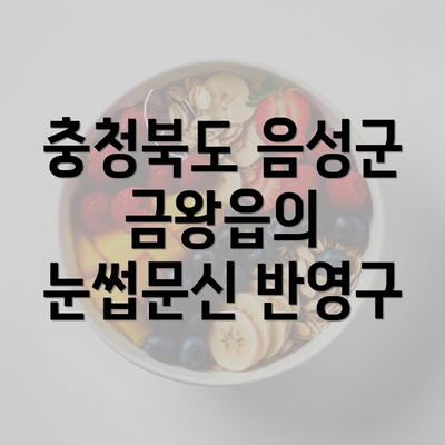 충청북도 음성군 금왕읍의 눈썹문신 반영구