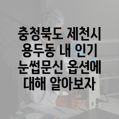 충청북도 제천시 용두동 내 인기 눈썹문신 옵션에 대해 알아보자