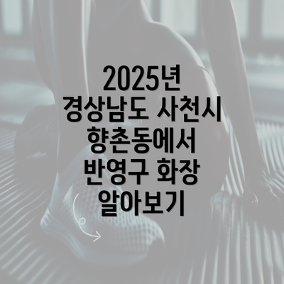 2025년 경상남도 사천시 향촌동에서 반영구 화장 알아보기