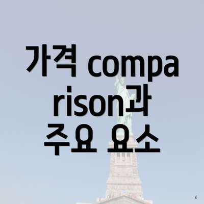 가격 comparison과 주요 요소