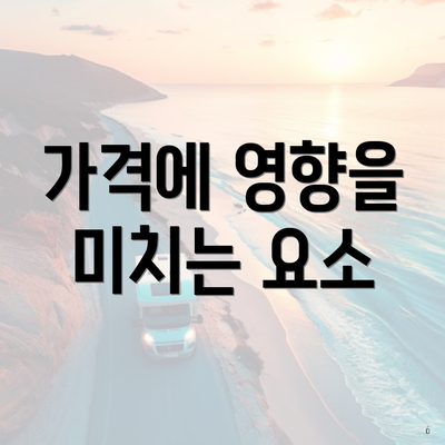 가격에 영향을 미치는 요소