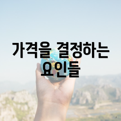 가격을 결정하는 요인들