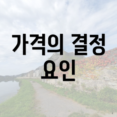 가격의 결정 요인