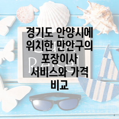 경기도 안양시에 위치한 만안구의 포장이사 서비스와 가격 비교