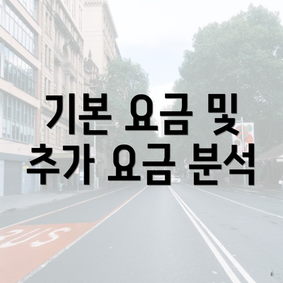 기본 요금 및 추가 요금 분석