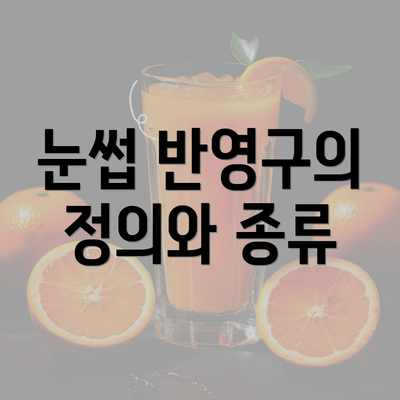 눈썹 반영구의 정의와 종류