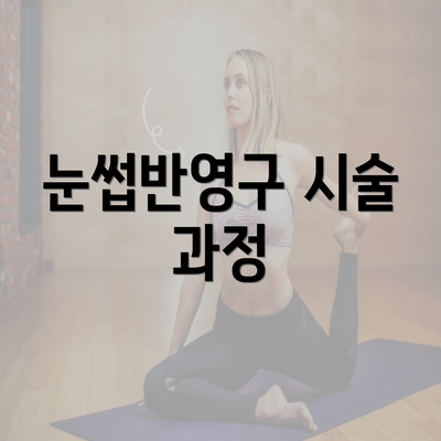 눈썹반영구 시술 과정