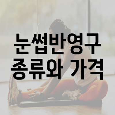 눈썹반영구 종류와 가격