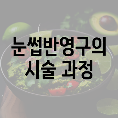 눈썹반영구의 시술 과정