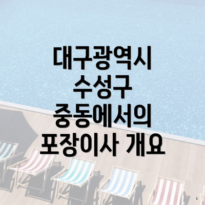 대구광역시 수성구 중동에서의 포장이사 개요