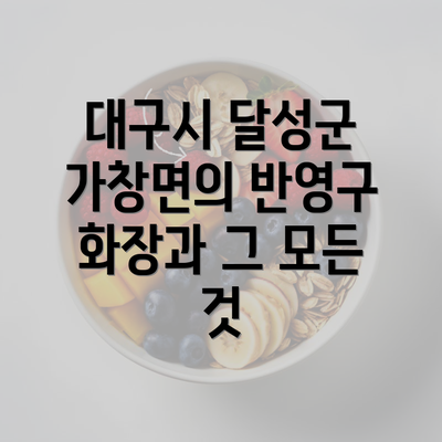 대구시 달성군 가창면의 반영구 화장과 그 모든 것