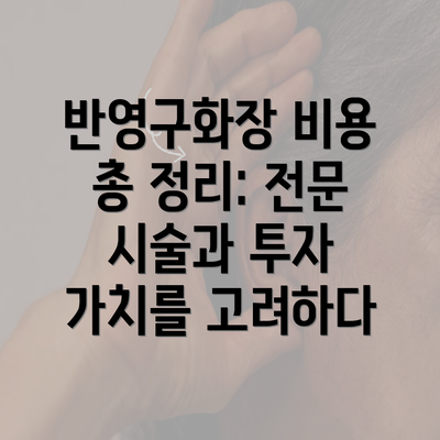 반영구화장 비용 총 정리: 전문 시술과 투자 가치를 고려하다