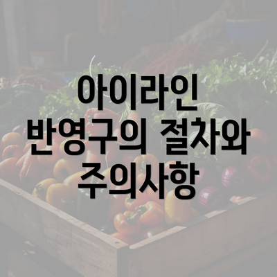 아이라인 반영구의 절차와 주의사항