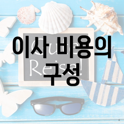 이사 비용의 구성