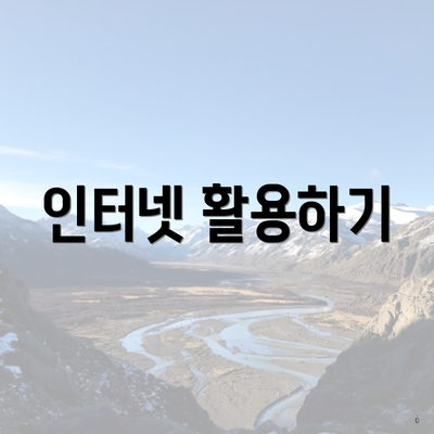 인터넷 활용하기