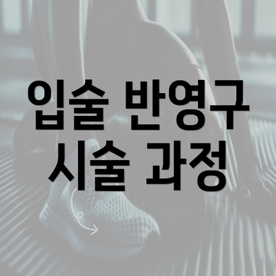 입술 반영구 시술 과정