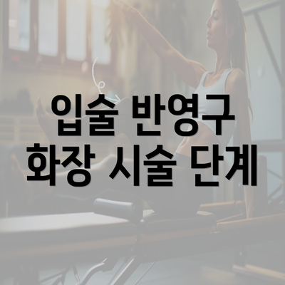 입술 반영구 화장 시술 단계