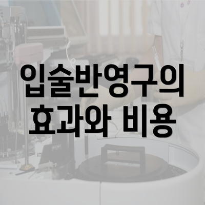 입술반영구의 효과와 비용