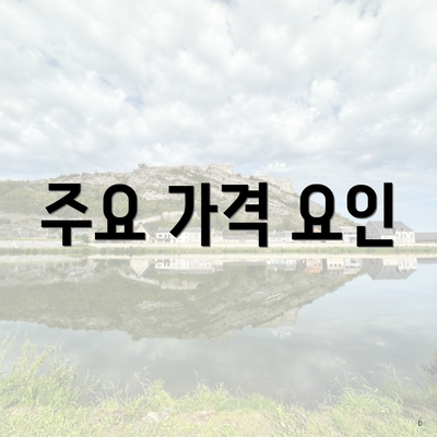 주요 가격 요인