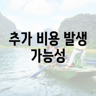 추가 비용 발생 가능성