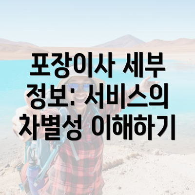 포장이사 세부 정보: 서비스의 차별성 이해하기