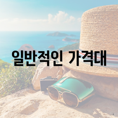 일반적인 가격대
