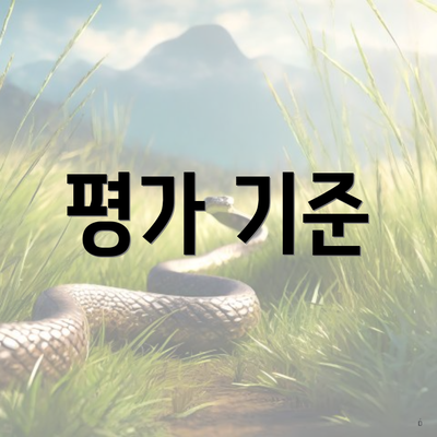 평가 기준