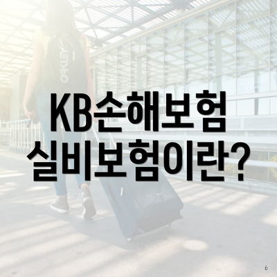 KB손해보험 실비보험이란?