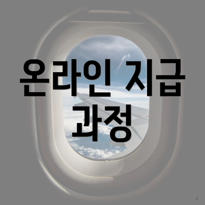 온라인 지급 과정
