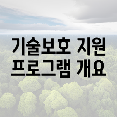 기술보호 지원 프로그램 개요