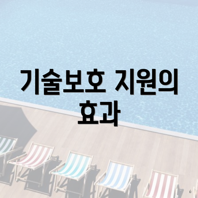 기술보호 지원의 효과