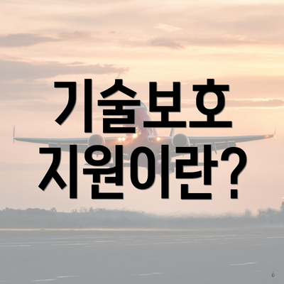 기술보호 지원이란?
