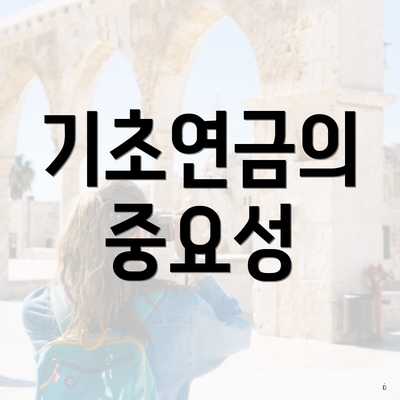 기초연금의 중요성