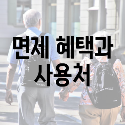 면제 혜택과 사용처