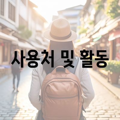 사용처 및 활동