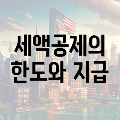 세액공제의 한도와 지급