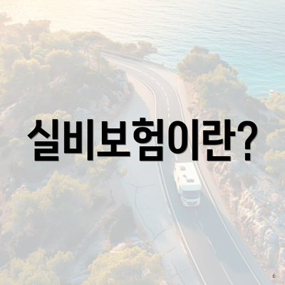 실비보험이란?