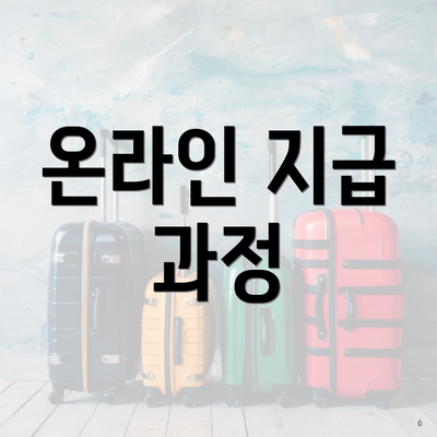 온라인 지급 과정