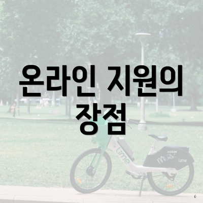온라인 지원의 장점