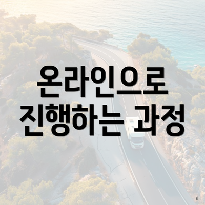 온라인으로 진행하는 과정
