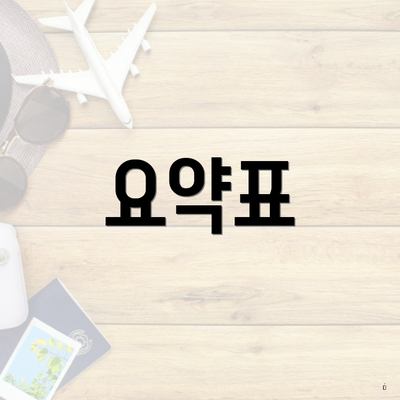 요약표