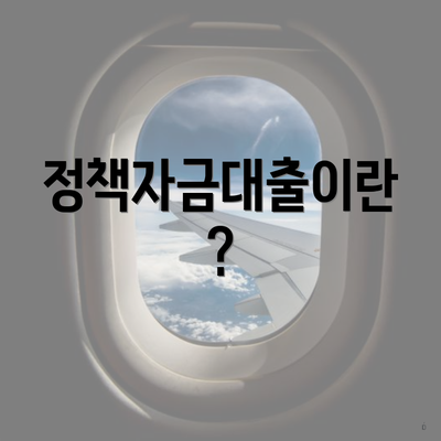 정책자금대출이란?